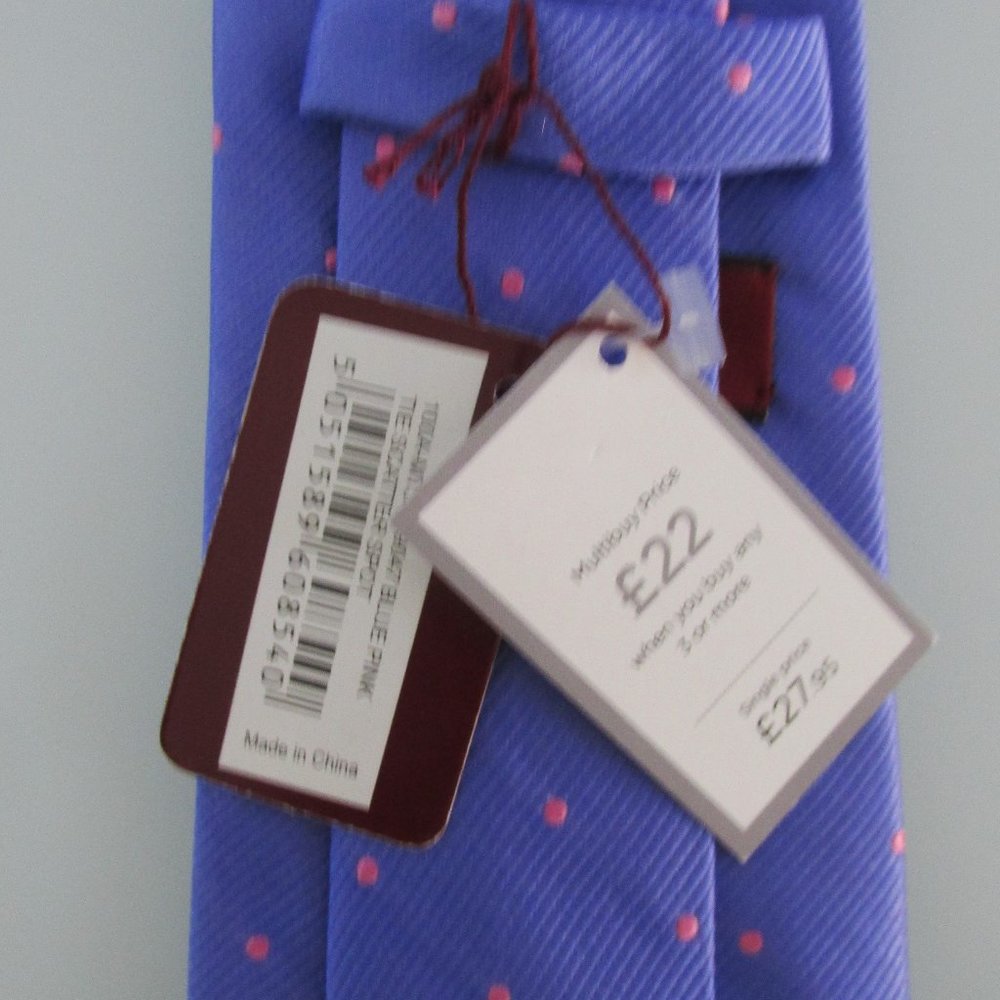 T. M. Lewin (NWT) Men's Silk Tie - Picture 3 of 3